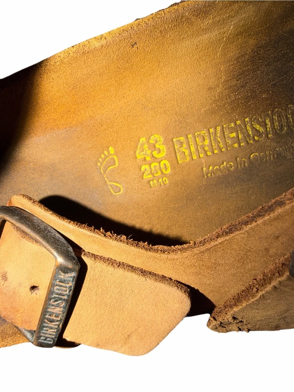 Birkenstock Milano Nubuck Leather Sandals Brown Women’s EU 43 US 10 Adjustable